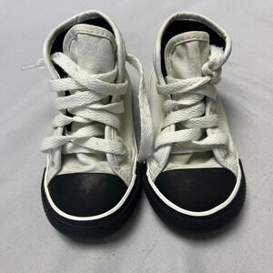 Converse All Star Chuck Taylors High Top Sneakers Toddler Canvas‎ White Size 7